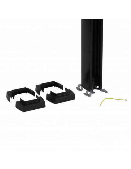 Colonne clippage direct 1 compart 2 faces h. 3,92m couvercle PVC corps alu -noir LEGRAND 653015