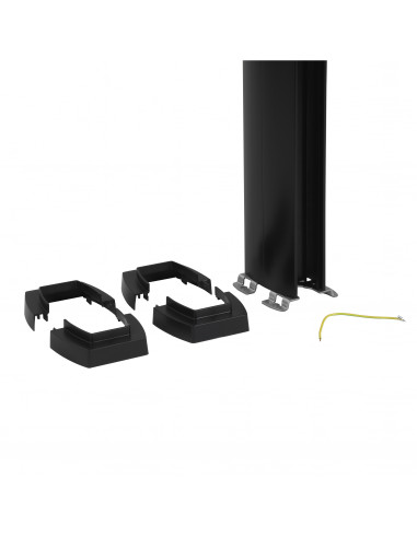 Colonne clippage direct 2 compart h. 2,67m couvercle PVC et corps en alu noir LEGRAND 653032
