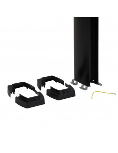 Colonne clippage direct 2 compart h. 3,92m couvercle PVC et corps en alu noir LEGRAND 653035
