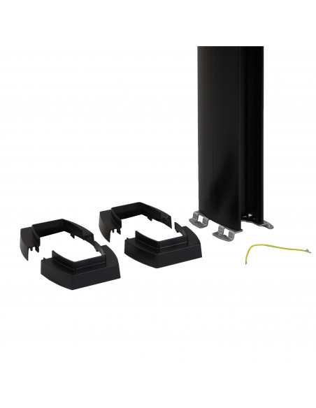 Colonne clippage direct 2 compart h. 3,92m couvercle PVC et corps en alu noir LEGRAND 653035