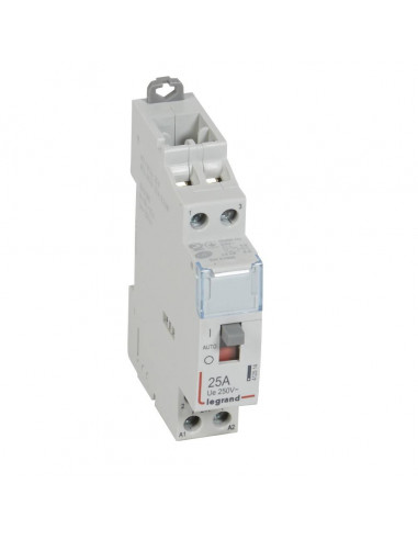 Contacteur de puissance CX³ commande manuelle bobine 24V~ 2 Pôles 250V~ 25A contact 2F 1 module LEGRAND 412514
