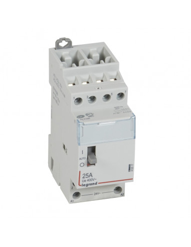 Contacteur de puissance Bipolaire commande manuelle 24V 400V 25A 2 Modules LEGRAND 412517