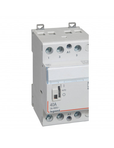 Contacteur de puissance CX³ bobine 230V~ 3 Pôles 400V~ 40A contact 3F 3 modules LEGRAND 412549