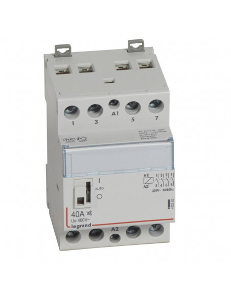 Contacteur de puissance CX³ silencieux bobine 230V 4 Pôles 400V 40A 4 à Fermeture 3 modules LEGRAND 412562