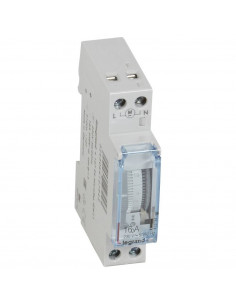 Interrupteur horaire analogique modulaire programmable manuel hebdomadaire cadran vertical sans réserve de marche LEGRAND 412794