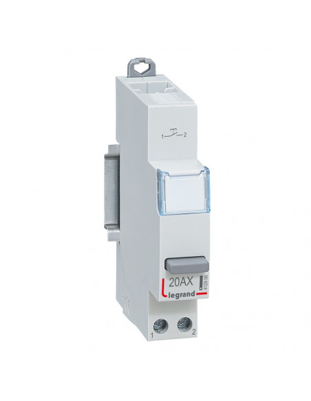 Poussoir modulaire simple fonction contact 1NO 1 module LEGRAND 412908