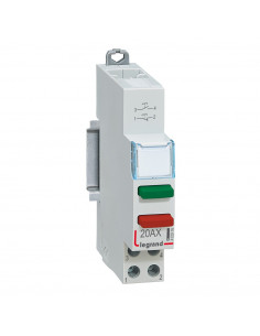 Poussoir modulaire double fonction contact 1NO+1NF sans voyant 1 module LEGRAND 412916