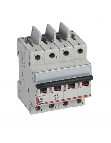 Disjoncteur modulaire courant continu DX³ 800V 20A 4 modules LEGRAND 414429