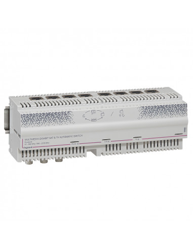 Centrale automatique Gigabit modulaire télévision TNT satellite 8 sorties RJ45 12 modules LEGRAND 413038