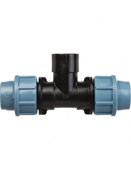 Raccord té avec dérivation Polypropylène À serrage extérieur PE 25 F20X27 UNIDELTA UTT253/4