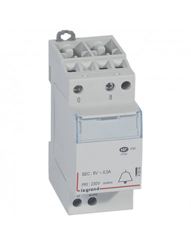 TRANSFO SONNERIE 8V 4VA LEGRAND 413090