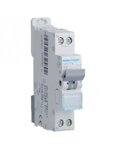 Disjoncteur 1P+N 4.5-6kA courbe B 16A 1 module HAGER MHT716