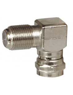 Adaptateur télévision type F mâle et femelle coudé LEGRAND 073993