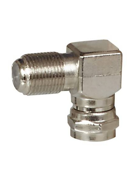 Adaptateur télévision type F mâle et femelle coudé LEGRAND 073993