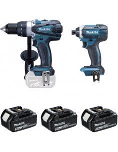 ENSEMBLE MACHINES DDF458+DTD152 BL1850Bx3+DC18RC+MAKPAC MAKITA DLX2144TJ1