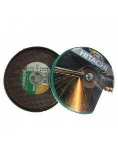 SET 10 DISQUES À TRONÇONNER DIAM 125 X 1MM INOX METAL HITACHI 782304