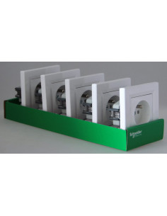 Asfora Lot 5 Prises de courant avec terre/encastrable complet SCHNEIDER EPH2823221 2