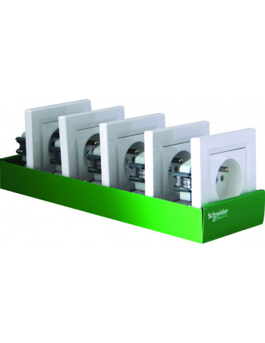 Asfora Lot 5 Prises de courant avec terre/encastrable complet SCHNEIDER EPH2823221