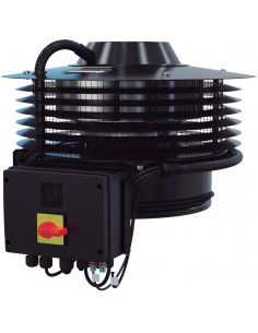 Tourelle centrifuge horizontale ecowatt monophasée 230V 4 pôles diamètre 315mm S&P 200607