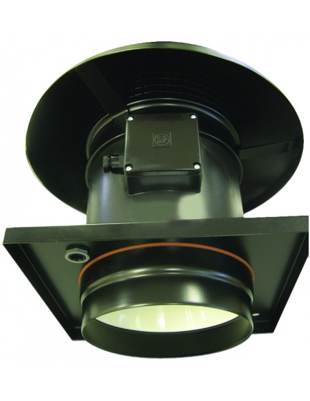 Tourelle hélico-centrifuge réversible 490/1030 m3/h moteur Ecowatt 1V D 250mm S&P 203980