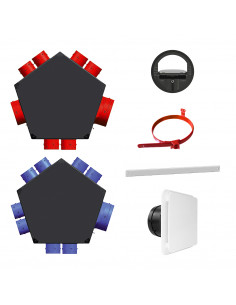 Kit accessoires VMC DF avec 1 plénum d'insufflation, 1 plénum d'extraction, 9 bouches, 8 colliers S&P (UNELVENT) 600063
