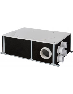 Kit VMC DF 65%, spécial rénovation + 1 plénum universel + bouches + colliers S&P (UNELVENT) 604044