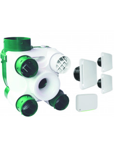 Kit VMC équipé de sondes de Qualité d'Air Intérieur et thermo-hygroréglables S&P (UNELVENT) 604142