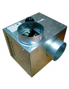 Répartiteur d'air chaud pour foyer fermé, 600 m3/h, thermostat intégré, D 160 mm S&P (UNELVENT) 630002