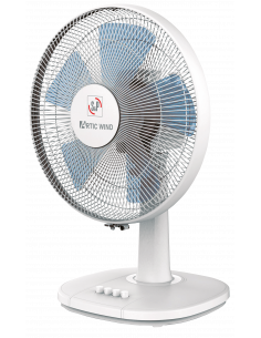 Ventilateur de table 3 vitesses D 300 mm vitesse d'air : 2,8 m/s br S&P 650117