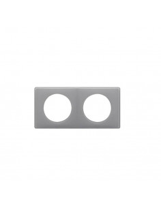 PLAQUE 2 POSTES GRIS PERLE LEGRAND 066602