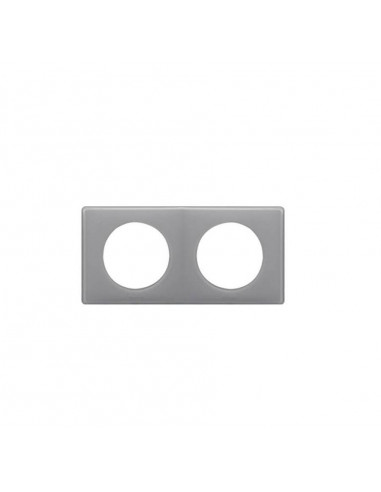 PLAQUE 2 POSTES GRIS PERLE LEGRAND 066602