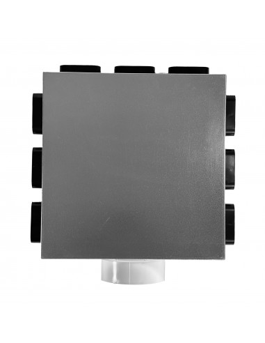 Plénum d'extraction/insuff br isolé, 9 piquages 50 x 114 mm et 1 piquage D 160 mm S&P (UNELVENT) 810509