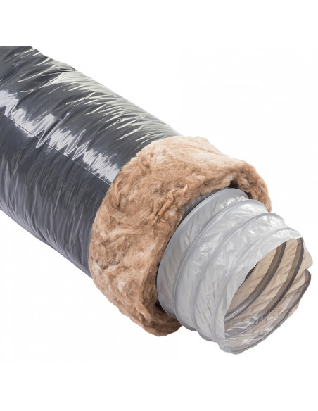 Gaine souple isolée ECOSOFT isolation 25 mm zéro phtalate D.160 mm, long 3 m S&P (UNELVENT) 813943