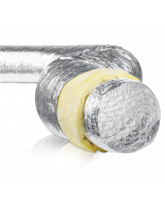 Gaine souple alu iso thermique 25 mm, classement M0/M1, D 200 mm, longueur 10 m S&P (UNELVENT) 820600