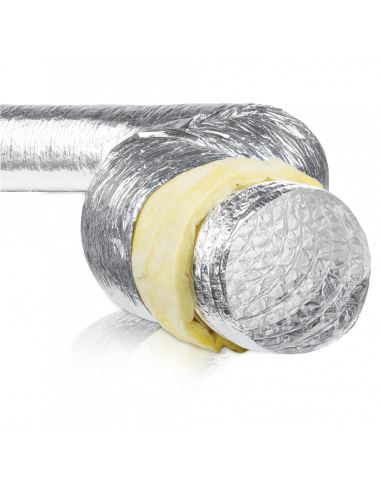 Gaine souple alu iso thermique 50 mm, classement M0/M1, D 80 mm, longueur 10 m S&P (UNELVENT) 820767