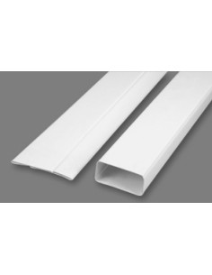 Conduit rectangulaire PVC rigide 40 x 110 mm, équivalent D 80 mm, long 1,5 m S&P (UNELVENT) 832100