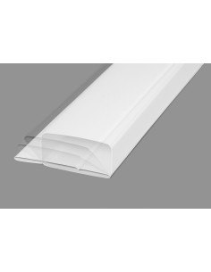 Conduit rectangulaire PVC rigide 40 x 110 mm, équivalent D 80 mm, long 1,5 m S&P (UNELVENT) 832100 2