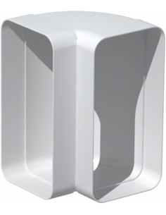Coude 90° vertical PVC rigide rectangulaire 40 x 110 mm gamme TUBPLA S&P (UNELVENT) 832104