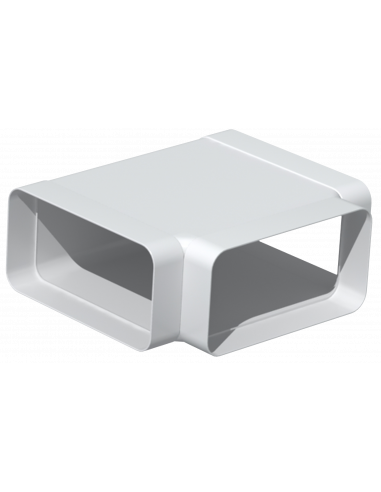 Té horizontal PVC rigide rectangulaires 55 x 110 mm, gamme TUBPLA S&P (UNELVENT) 833161