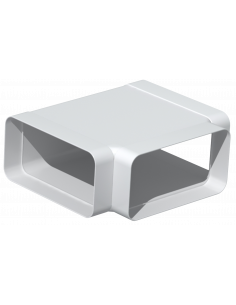 Té horizontal PVC rigide rectangulaires 55 x 220 mm, gamme TUBPLA S&P (UNELVENT) 833162