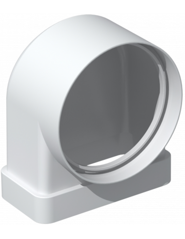 Coude mixte PVC Rigide section rectangulaire 55 x 110mm S&P (UNELVENT) 833644