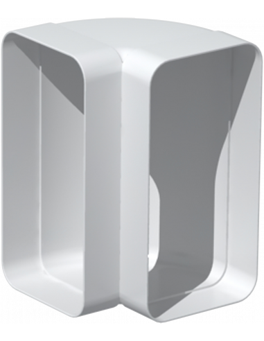 Coude 90° vertical PVC rigide rectangulaire 55 x 110 mm gamme TUBPLA S&P (UNELVENT) 833646