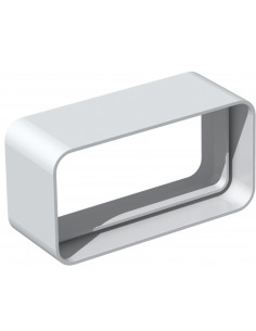 Manchon droit PVC rectangulaire 55 x 110 mm/circulaire D 100 mm gamme TUBPLA S&P (UNELVENT) 833647