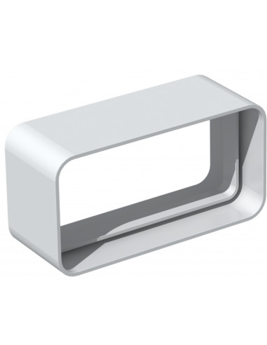 Manchon droit PVC rectangulaire 55 x 110 mm/circulaire D 100 mm gamme TUBPLA S&P (UNELVENT) 833647