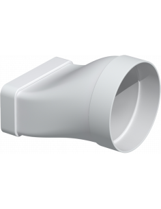 Manchon mixte PVC rectangulaire 55 x 110 mm/circulaire D 100 mm gamme TUBPLA S&P (UNELVENT) 833648