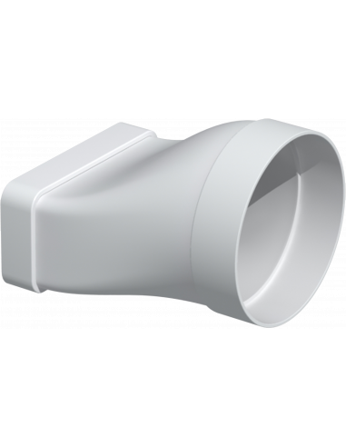 Manchon mixte PVC rectangulaire 55 x 110 mm/circulaire D 100 mm gamme TUBPLA S&P (UNELVENT) 833648