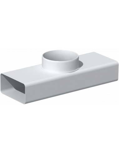 Té mixte PVC rigide rectangulaire 55 x 110 mm/circulaire D 100 mm gamme TUBPLA S&P (UNELVENT) 834083