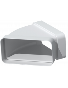 Coude 45° horizontal PVC rigide rectangulaire 55 x 220 mm gamme TUBPLA S&P (UNELVENT) 834085