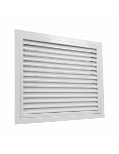 Grille de reprise intérieur avec filtre alu blanc 500 x 500 mm S&P (UNELVENT) 850953 2