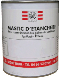 Mastic acrylique, pot de 6 kg, pour montage intérieur S&P (UNELVENT) 863181
